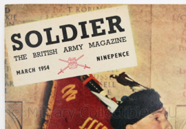 The British Army Magazine Soldier March 1954 -  Afkomstig uit de Nederlandse MVO bibliotheek - 30 x 22 cm - origineel