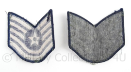 US Air Force USAF rangen set Technical Sergeant - afmeting 9 x 9 cm - origineel