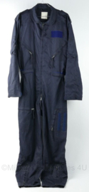 KLU Koninklijke Luchtmacht piloten overall donkerblauw 1988 - maker Seyntex - maat 52/176 - gedragen - origineel