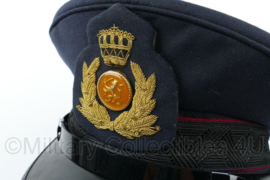 KL Nederlandse leger GLT Gala platte pet met insigne - nieuw model donkerblauw - maat 56 - gedragen - origineel