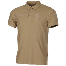 Coolmax "Tactical" Poloshirt met klittenband op armen en borst - zwart/groen/coyote - meerdere maten