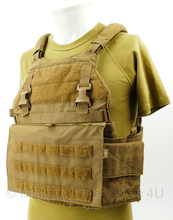 Velocity Systems SC10 Tactical Vest Coyote - SCARAB LE Front - SCARAB LT Back - CBN3 - Front Flap - met 2 tassen -  maat Large - licht gebruikt - origineel