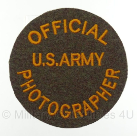 WO2 US Army Official Photographer embleem rond - 8,4 x 8,4 cm