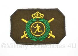 Defensie LO sport embleem op bruin  - 10,5 x 7 cm - origineel