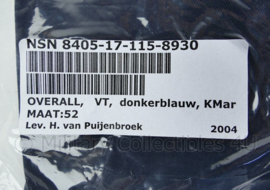 KMAR Koninklijke Marechaussee VT overall donkerblauw - NIEUW in verpakking - maat 52 - origineel