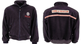 Britse Fire & Resque Service Fleece jack met bedrukking voor en achter! - maat Medium - origineel