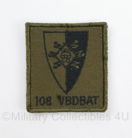 Defensie 108 VBDBAT 108 Signal Battalion/Verbindingsbataljon borstembleem - met klittenband - 5 x 5 cm - origineel