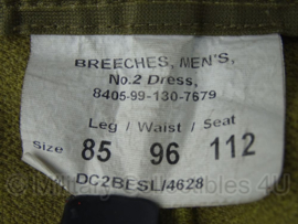 Britse leger pofbroek paardrijbroek met versterkingen - maat 86 cm. waist Breeches Mens - origineel
