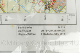 Topografische kaart 37 Oost Rotterdam geplastificeerd - 72 x 51 cm - origineel