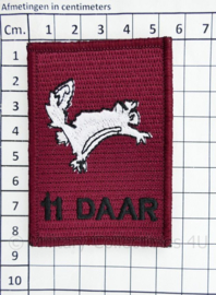 11DAAR Dutch Airborne Art Rangers embleem - met klittenband - 8 x 5,5 cm