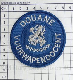 Nederlandse Douane Vuurwapendocent embleem met klittenband - diameter 8 cm