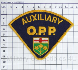 Embleem Canadian Axiliary OPP Ontario Police - 12 x 9 cm -  origineel