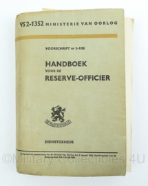 Handboek voor de reserve-officier - VS 2-1352 - uit 1958 - origineel