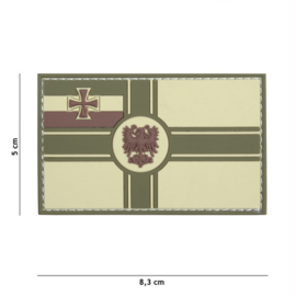 Embleem 3D PVC met klittenband - Duitse Empire vlag - multicamo - 8,3 x 5 cm.