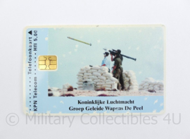 KLU Luchtmacht GGW Groep Geleide Wapens de Peel belkaart - 8,5 x 5 cm - origineel