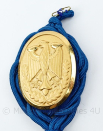 Bundeswehr Marine schietkoord blauw met goudkleurig embleem SCHÜTZENSCHNUR DER BUNDESWEHR IN GOLD  - 42 cm - origineel