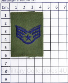 USAF US AIRFORCE GVT epaulet voor de borst van de Goretex jas  -  rang Senior Airman - per stuk - 6 x 4 cm -  origineel