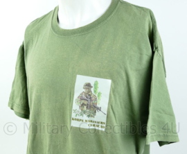 Groen t-shirt van het Korps Mariniers Curaçao Maat XL - Origineel