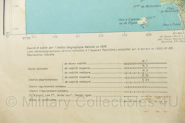 Franse stafkaart 1958  LA Guadeloupe - schaal 1 : 50.000 - 100 x 80 cm - origineel