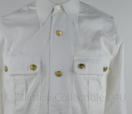 Marine uniform jas met gouden knopen - wit - maat 38 lang - origineel