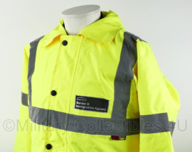 Britse politie parka MET warm ondervest IMMIGRATION  - geel reflecterend - maat Small tm. XL  - origineel