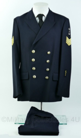 Koninklijke Marine daags blauwe jas met broek 1989 - medische dienst - Sergeant-Majoor  -maat 51- origineel