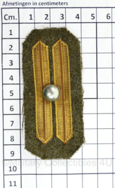 MVO Kraaginsigne paar Adjudant onderofficier vaandrig en Kornet  8,5 x 4 cm - origineel