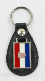 Kroatische vlag sleutelhanger - 9 x 4 cm - origineel