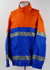 4U2C veiligheidskleding werkjack blauw oranje reflecterend - maat XLarge - NIEUW - origineel