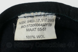 KMARNS Korps Mariniers baret met insigne Hassing BV - 100% wol - maat 55-57 - origineel