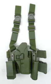 Dropleg Beenholster Glock 17 met mag pouch en zaklamp pouch - 19 x 5,5 x 15,5 cm - nieuw gemaakt