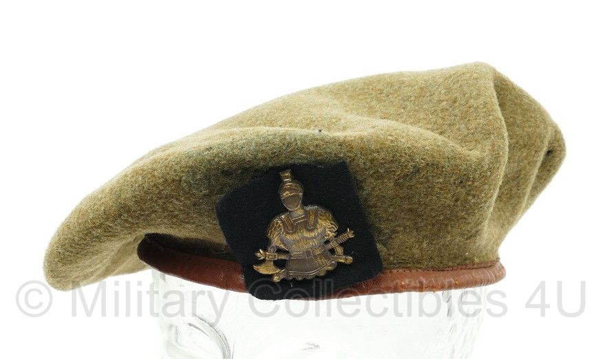 ABL Belgische leger baret uit het jaar 1950 met insigne - WO2 Canadees model - maat 57- Origineel