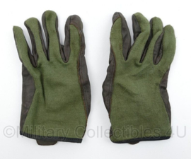Defensie Granqvists Nomex Leather Combat gloves groen/zwart - nieuwste model - maat 10 - gedragen - origineel