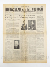 Krant Nieuwsblad van het Noorden - 11 december 1936 - origineel