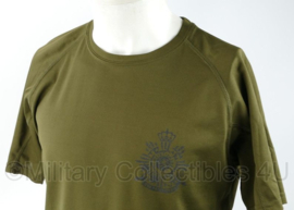 KMARS Korps Mariniers Coolmax shirt groen - met logo op de rug - maat Medium of Extra Large - gedragen - origineel