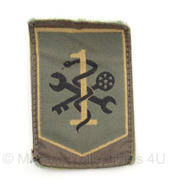 KL Nederlandse leger eenheid arm embleem 1e Logistieke Brigade 8 x 5,5 cm. - met klittenband - origineel