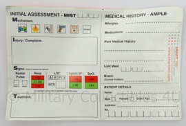 KL Landmacht Medical History - Medische Kaart voor militair - in verpakking - afmeting 15 x 10 cm - origineel