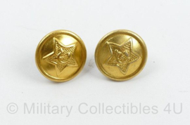 USSR Russische gouden kleine uniform knopen PAAR  - diameter 14 mm -  origineel