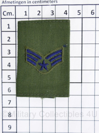 USAF US AIRFORCE GVT epauletten -  rang Senior Airman - per stuk -  6 x 4 cm -  origineel