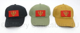 Regiment Stoottroepen baseball cap met velcro embleem - Groen, Coyote of Zwart