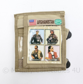 Zeldzame originele Afghanistan ISAF pols ID houder - 15 x 12,5 cm - NIEUW - origineel