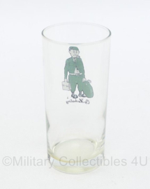 Defensie long drink glas jaren 70 a 80 - Op Herhaling - gebruikt - 13 x 6 cm - origineel