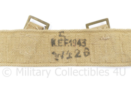 Wo2 Britse Koppel khaki webbing KEF 1943 - maat Small - 80 x 5,5 cm - origineel