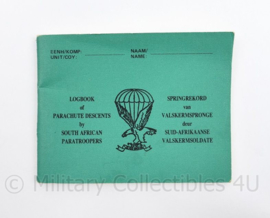 SADF Logbook of Parachute descents by  South African Paratroopers logboek - origineel en ongebruikt