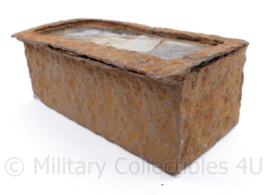 WO2 Duits bodemvondst kijkglas uit een panzer Kogelwerend - zeer zwaar uitgevoerd  - 15 x 6 x 5,5 cm - origineel