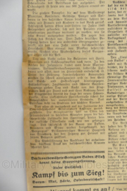 WO2 Duitse krant Pforzheimer Anzeiger 11 September 1944 - 50,5 x 30,5 cm - origineel