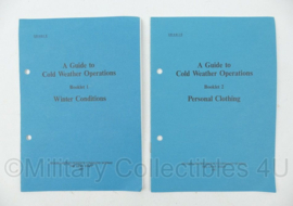 Handboeken set A Guide to Cold Weather Operation Headquarters Defence Commando Norway 1987- set van 9 boekjes - origineel
