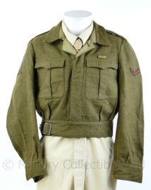 MVO DKG Korps Mariniers Battledress van 1947 - vroeg model in de Britse kleur - maat 48L - origineel