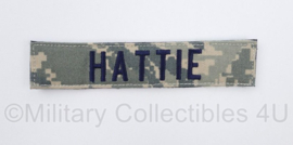 US Army ACU camo branch tape naamlint met klittenband - Hattie - origineel