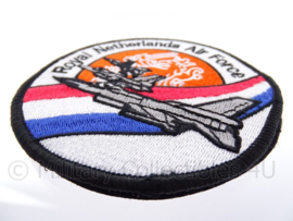 KLu Koninklijke Luchtmacht embleem RNLAF Royal Netherlands Air Force - met klittenband - diameter 10 cm